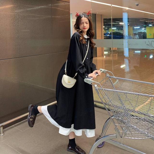 メール便送料無料 ドレス ワンピース ロングワンピース ロングドレス 大きいサイズ M 4xl 長袖 無地 Aライン ロング丈 ゆったり ワンピ レディース チャンピオン Fcrtt Org