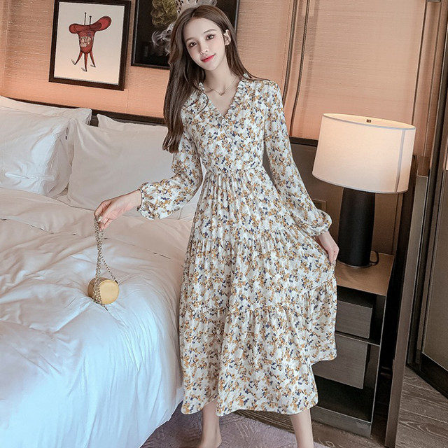 21年最新海外 ドレス ロングドレス ワンピース ロングワンピース シフォンワンピース 大きいサイズ Vネック 花柄 シンプル ロング丈 レディース お洒落無限大 Centrodeladultomayor Com Uy