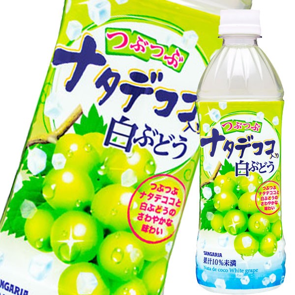 直営店限定 送料無料 サンガリア つぶつぶナタデココ入り白ぶどう500ml 2ケース 全48本 公式通販 Sportunia Com