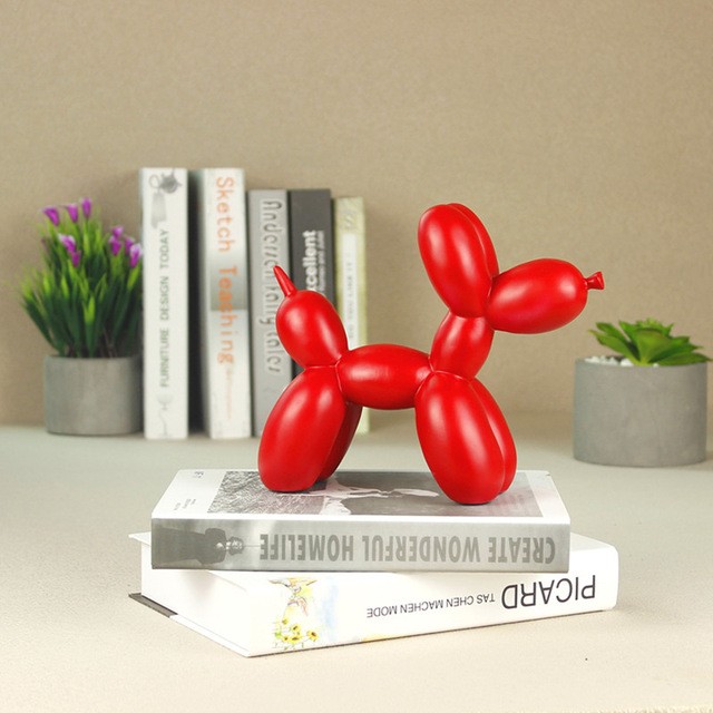 スプリングフェア バルーンアート 犬 彫刻樹脂アート クラフトファッション現代のシンプルな家の装飾アクセサリーr846 Red 在庫処分セール Arnabmobility Com