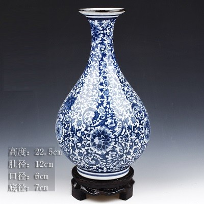 Expectation 青と白の磁器花瓶連動ロータスデザイン花セラミック花瓶家の装飾景徳鎮花瓶r1842 Dark Gray 特別価格 Carlavista Com