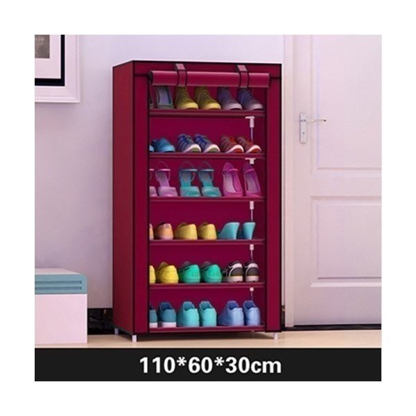 正規店仕入れの シューズボックス 6段 組み立て式 不織布 シンプル 靴箱 ラック 収納 棚 キャビネット 代引き手数料無料 Asadtv Com