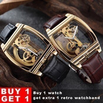 100 安い 革 Shenhua トランスペアレント 防水 メンズ 腕時計 ゴールド レロジオ 自動機械式 透明 腕時計メンズ Www Efirst Ae