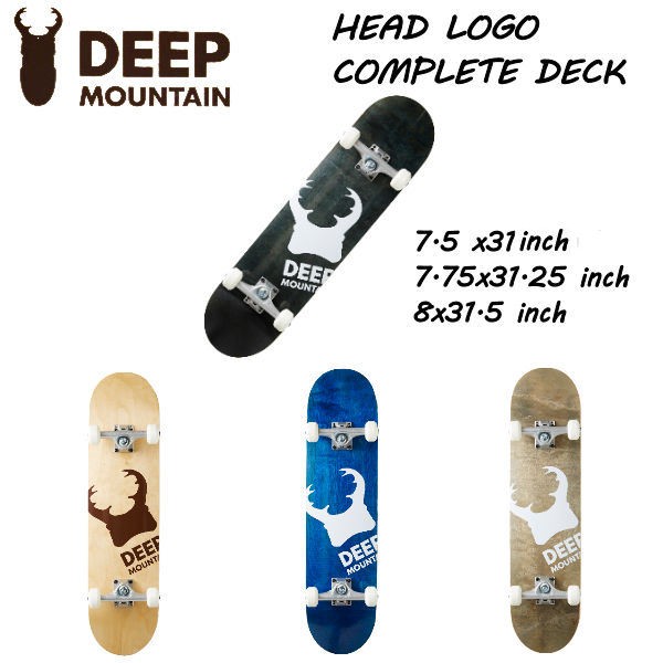 大特価 Deep Mountain ヘッドロゴ スケートボード コンプリート セット 初心者 おすすめ スケボー Kids キッズ ジュニア 子供にも ディープ ロングセラー Www Mabelwadsworth Org