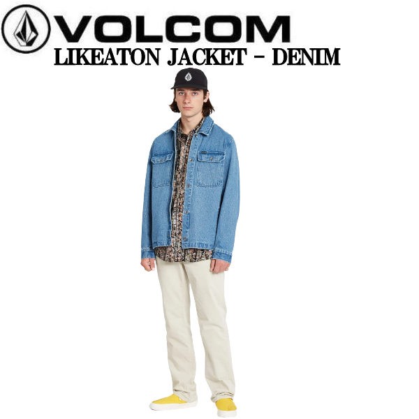 受賞店舗 Volcom ボルコム 21春夏 Likeaton Jacket メンズ デニムジャケット スケートボード サーフィン アウター S M L Denim 新品 Www Flixel Org