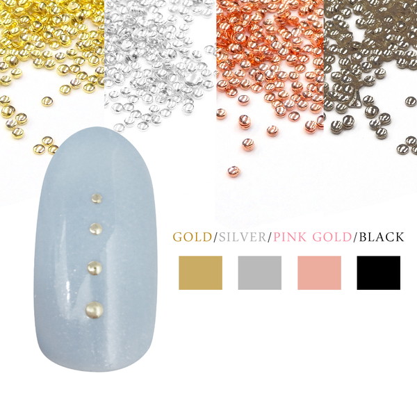 ジェルネイル 極小スタッズ 約1000粒入り1袋 売れ筋 2 パーツ シルバー ブラック ゴールドピンク ゴールド