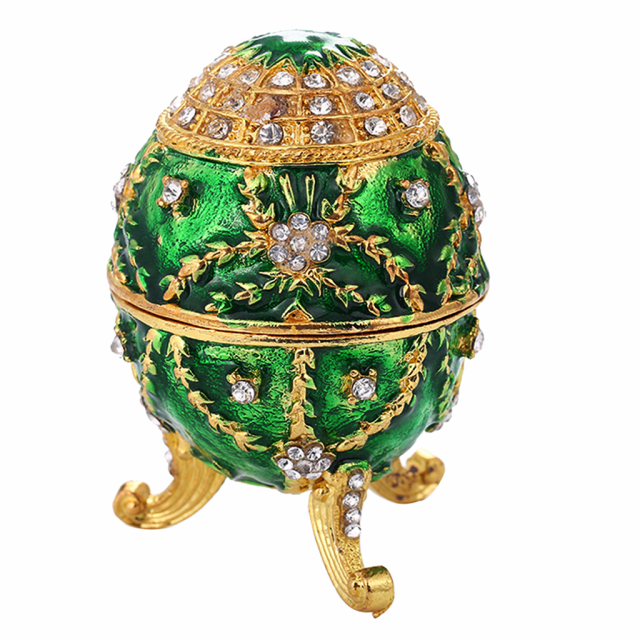 品揃え豊富で Fabergeスタイルイースターエッグジュエリーリングホルダーボックス Carriage 並行輸入 海外限定 おしゃれ ジュエリーボックス 整理用品 小物入れ