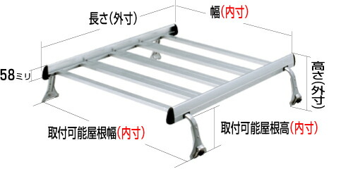 メール便なら送料無料 ロッキープラス ルーフキャリア 重量物 アルミ アルマイト トヨタ ダイナ トヨエース ルートバン 標準ルーフ Ly Bu系 平成11年 楽天 Bayounyc Com