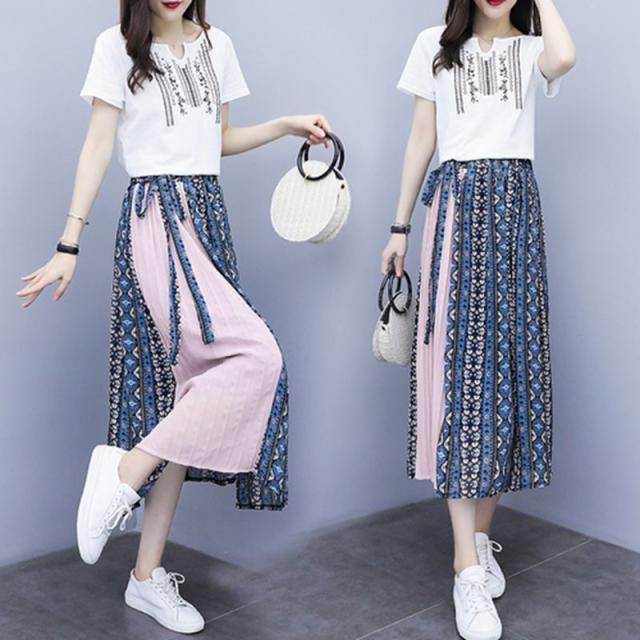 格安即決 プリーツスカート ロング ラップ風 プリーツスカート 柄スカート プリントtシャツ セット アジアンファッション 春 夏 メーカー希望小売価格から30 Off Carlavista Com