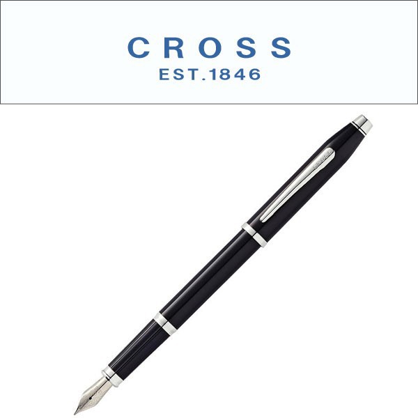 100 CROSS クロス センチュリー2 ブラックラッカー 万年筆 F - ペン 