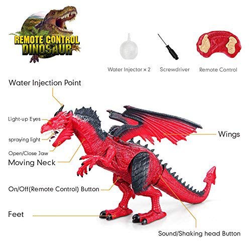 ギフトに 動く恐竜 Betheaces Remote Control Dinosaur Dragon の通販はau Pay マーケット Aoitrade 商品ロットナンバー 赤いドラゴンフィギュア リモコンで動かす 煙をはく 鳴き声 リアル なおもちゃ