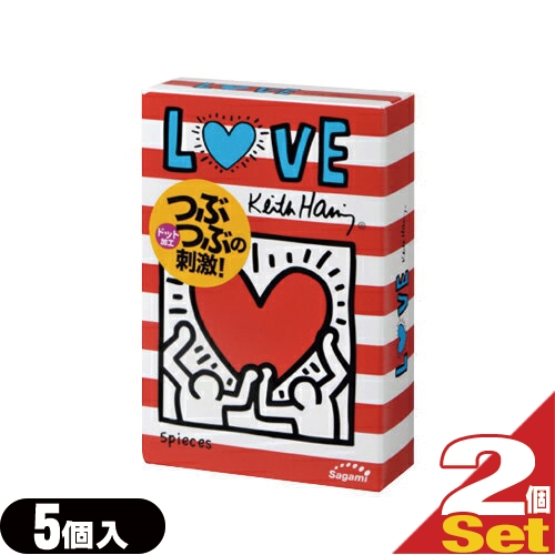 ネコポス全国送料無料 男性向け避妊用コンドーム 相模ゴム工業 キース へリング Keith Haring ドット 500