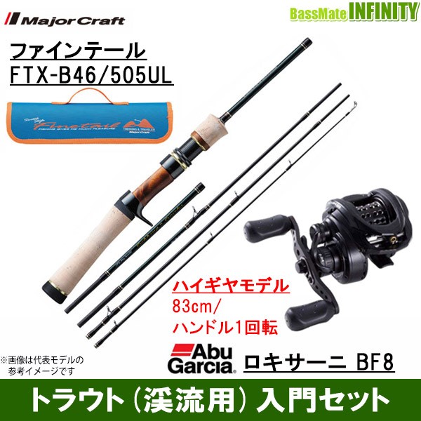 ネット限定 トラウト 渓流 入門セット メジャークラフト ファインテール Ftx B46 505ul アブガルシア Abu ロキサーニ Bf8 右ハンドル トラウトロッド Sutevalle Org