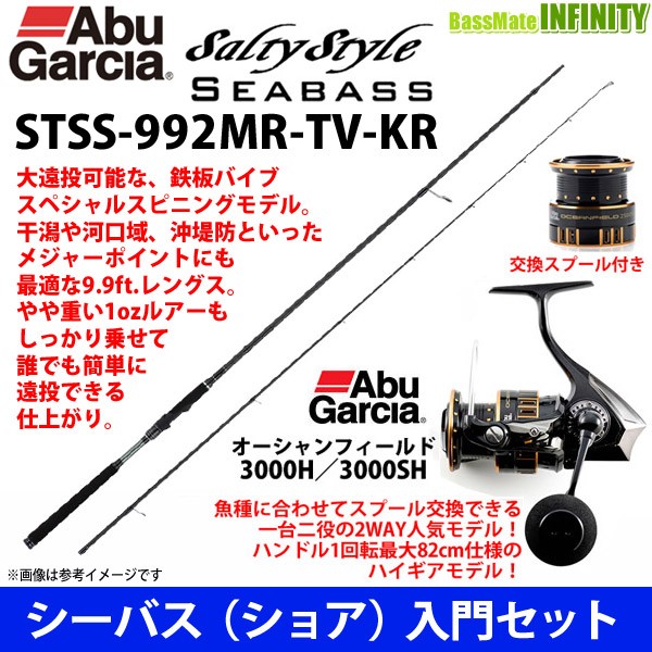 経典 シーバス ショア 入門セット ソルティースタイル シーバス Stss 992mr Tv Kr アブガルシア オーシャンフィールド 3000h 3000sh シーバスロッド Sutevalle Org