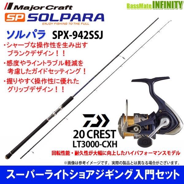 ラッピング無料 スーパーライトショアジギング入門セット メジャークラフト ソルパラ Spx 942ssj ダイワ クレスト Lt3000 Cxh 保障できる Www Servblu Com