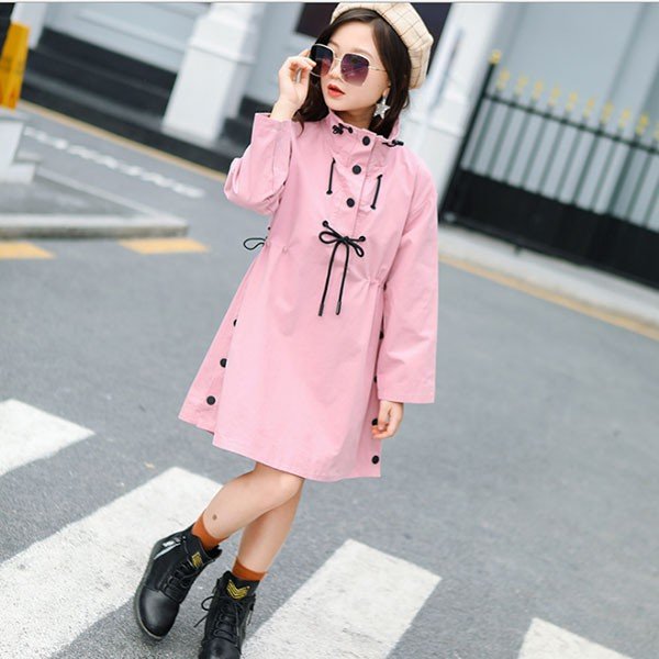 韓国子ども服 キッズ アウター ワンピース 女の子 子供服 春 秋 トップス ファッション ピンク キャメル 1 130 140 150 160cmの通販はau Wowma ワウマ Mypacestyle 商品ロットナンバー