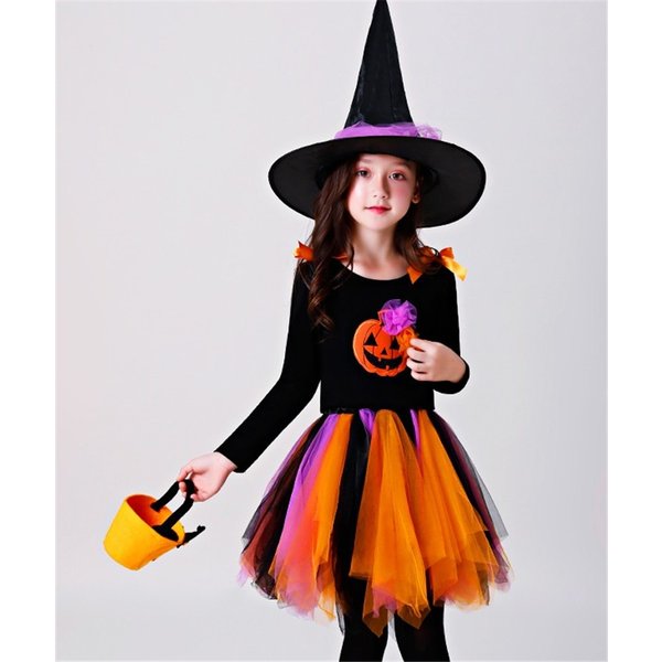 ハロウィン コスプレ 子供 女の子 衣装 子供 チュールスカート 仮装 コスチューム キッズ 子どもドレス 長袖 ハロウィン 仮装 子供 魔女 |au Wowma!(ワウマ)