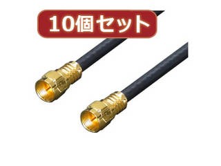 変換名人 変換名人 【10個セット】 アンテナ 4Cケーブル 3.0m + L型 F4-300X10