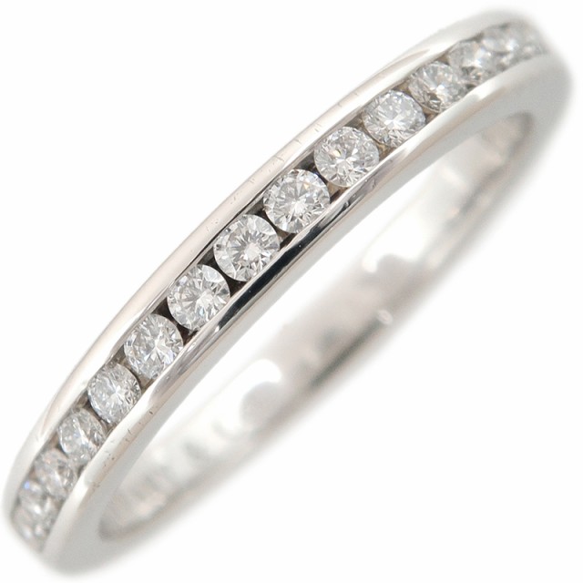 【楽天カード分割】 Tiffany&Co. ティファニー ハーフサークル チャネルセッティング ダイヤ リング PT950 プラチナ 7.5号 レディース ブランド ジュエリー, ホロカナイチョウ 3ec46899