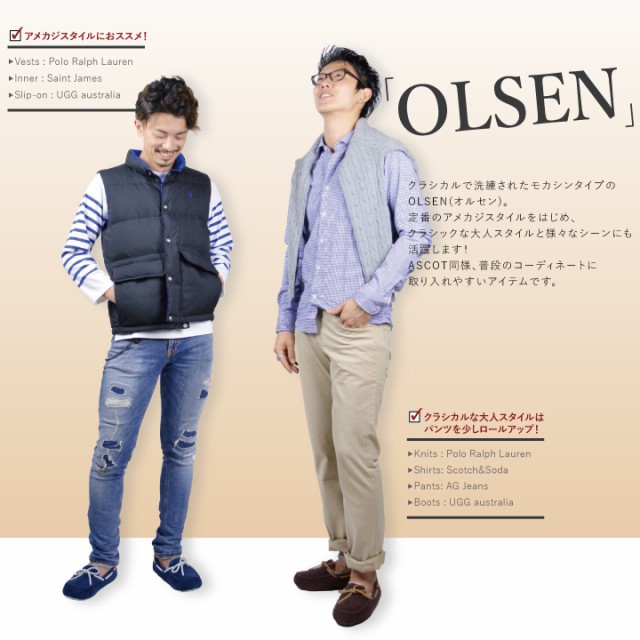 アグ モカシン メンズ Ugg Olsen Mens オルセン スリッポン ムートン