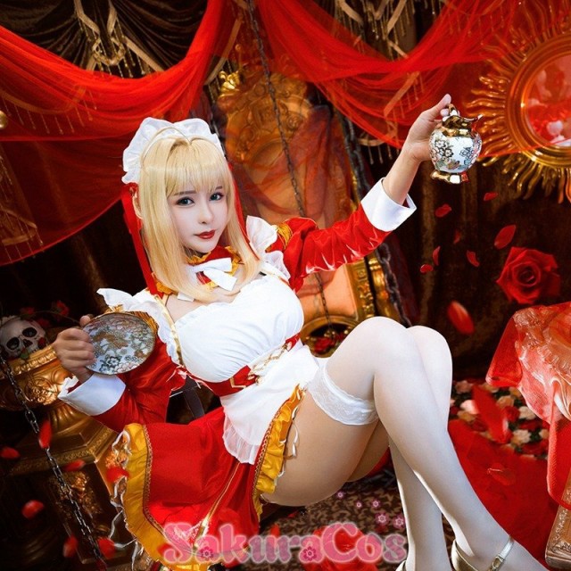 Fate/Grand Order FGO ネロ メイド服 コスプレ衣装 ハロウィン 変装 仮装 コスチューム 大人 cosplay イベント アニメ クリスマス