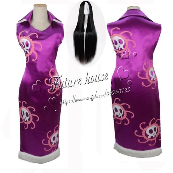 24時間限定 One Piece 海賊王 風 ワンピース ボア ハンコック チャイナドレス コスプレ衣装 ウィッグ靴仮装変装パーティーハロウィンコスチューム 正規品 Healthwises Com