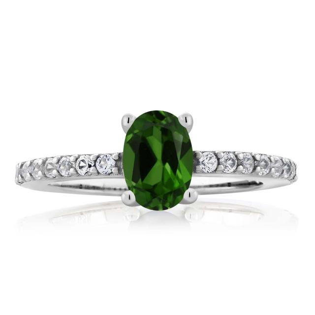 格安品質保証 指輪 天然石 金属アレルギの通販はau PAY マーケット - Gem Stone King ジュエリー専 リング レディース 1カラット 天然 クロムダイオプサイド 合成ホワイトサファイア シルバー925 マルチストーン 大人気国産