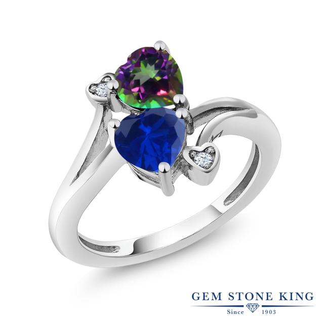 天然 ミスティック トパーズ 指輪 レディース リング かわいい ハート 天然石 ダブルストーン ブランド 最大93 Offクーポン