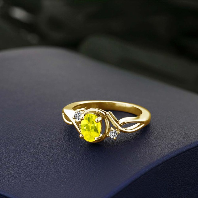 さげバッグ 指輪 シルバー925 イエローゴールドコーテの通販はau PAY マーケット - Gem Stone King ジュエリー専門 リング レディース 0.87カラット 天然石 ミスティックトパーズ (イエロー) 天然 ダイヤモンド けします