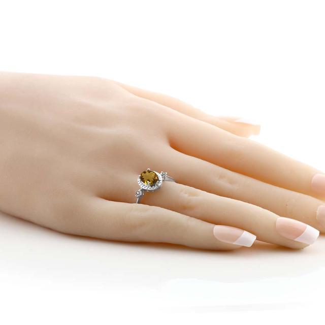 特価在庫 指輪 プレゼント 女性 彼女 の通販はau PAY マーケット - Gem Stone King ジュエリー専門店 リング レディース 1.14カラット 天然石 ウィスキークォーツ 天然 ダイヤモンド シルバー925 大粒 ヘイロー 新作限定品