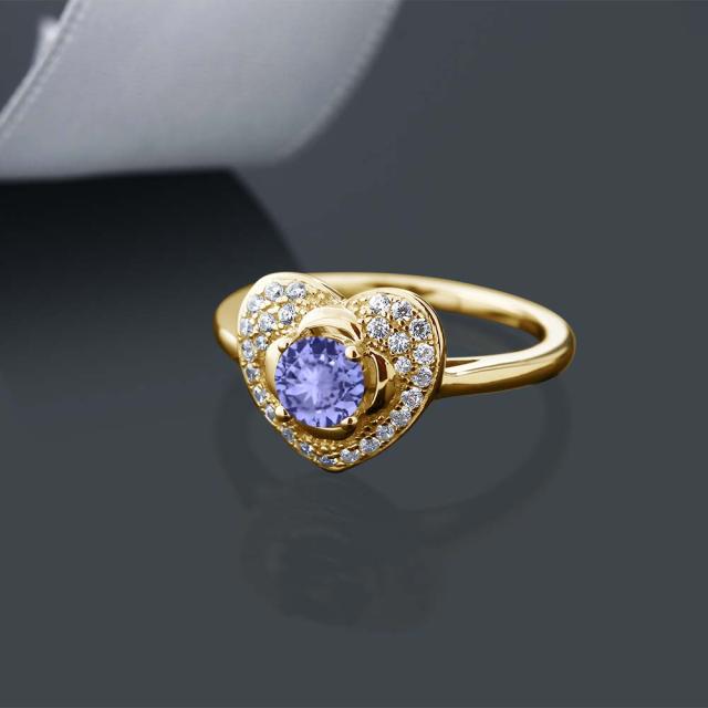 在庫超激安 指輪 花 小粒 派手 ヘの通販はau PAY マーケット - Gem Stone King ジュエリー専門 リング レディース 0.73カラット 天然石 タンザナイト シルバー925 イエローゴールドコーティング ハート フラワー 安い正規品