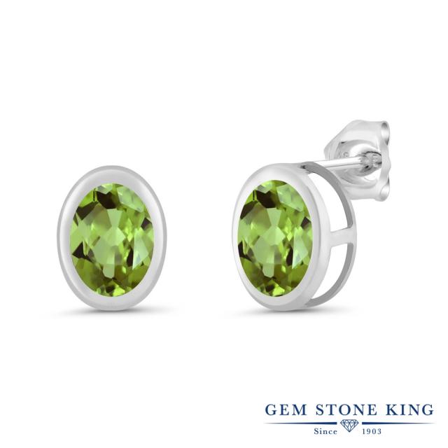 ランキング１位受賞 ピアス レディース 1 6カラット 天然石 ペリドット シルバー925 一粒 ベゼル シンプル スタッド 8月 誕生石 金属アレルギー対応 還元祭 Diquinsa Com Mx
