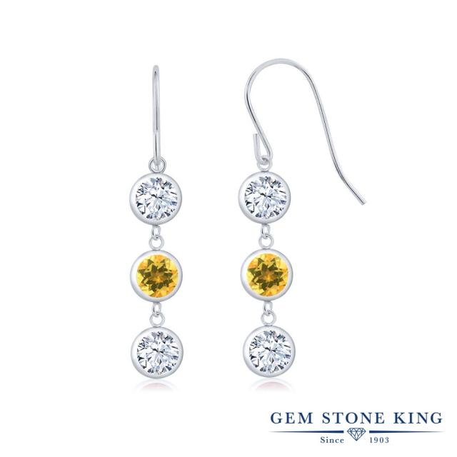 日本公式品 ピアス レディース 2 9カラット 天然 トパーズ シトリン シルバー925 3連 ベゼル 小粒 ぶら下がり フレンチワイヤー 華奢 細身 天然石 11 代引不可 Viajesturisticosdelpacifico Com