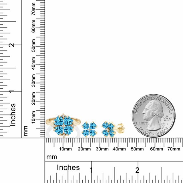 肌触りがいい ピアス レディース 4 93カラット 天然 スイスブルートパーズ リング セット シルバー925 イエローゴールドコーティング クローバー ハー 日本最大級 Olsonesq Com