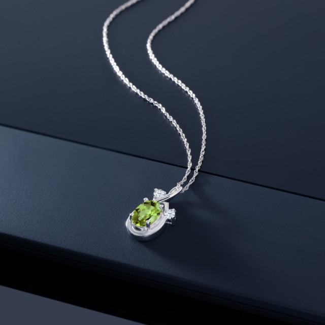 好評超歓迎 ネックレス ドロップ 8月 誕生石 プレゼの通販はau PAY マーケット - Gem Stone King ジュエリー専門店 レディース 0.86カラット 天然石 ペリドット ペンダント 14金 ホワイトゴールド(K14) 雫 しずく 人気定番新作