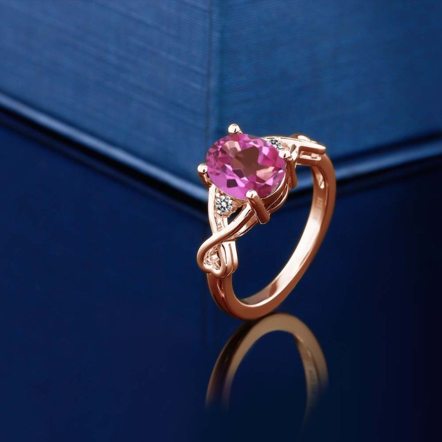 人気日本製 指輪 ピンクゴールドコーティング ハーの通販はau PAY マーケット - Gem Stone King ジュエリー専門 リング レディース 1.86カラット 天然 ミスティックトパーズ (ピンク) ダイヤモンド シルバー925 人気セールHOT