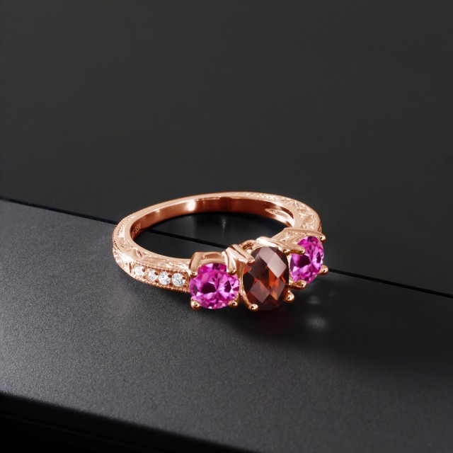 在庫あ新品 指輪 リーフ 細工 の通販はau PAY マーケット - Gem Stone King ジュエリー専門 リング レディース 2.22カラット 天然 ガーネット 合成ピンクサファイア シルバー925 ピンクゴールドコーティング 3連 豊富なお得