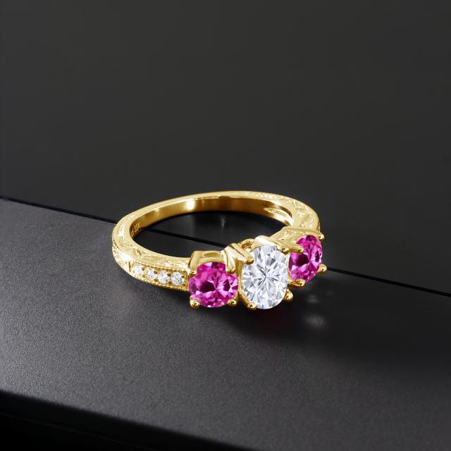 NEW新品 指輪 合成ピンクサファイア シルバー925 イエローゴの通販はau PAY マーケット - Gem Stone King ジュエリー専門店|商品ロ リング レディース 2.12カラット Forever Brilliant モアサナイト Charles & Colvard 高品質定番