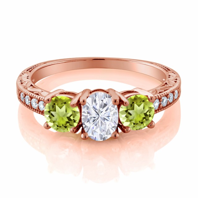 新品限定SALE 指輪 天然石 ペリドット シルバー925 ピンクゴールの通販はau PAY マーケット - Gem Stone King ジュエリー専門店|商品ロッ リング レディース 2.12カラット Forever Brilliant モアサナイト Charles & Colvard 本物保証格安