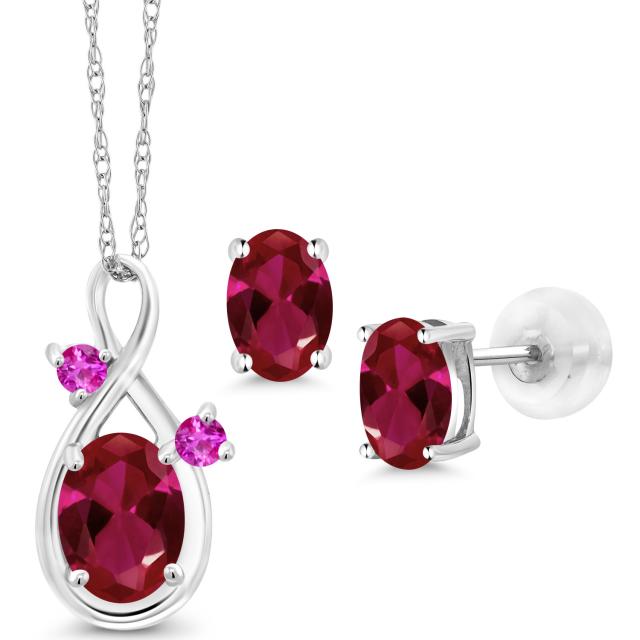 超人気の ピアス マーケット レディース 3 1カラット 合成ルビー ピアス ペンダント セット 14金 ホワイトゴールド K14 大粒 雫 しずく ドロップ 大粒 プレゼント 女性 彼 スペース ファクトリー 9df7f5e5 Dfas Pl