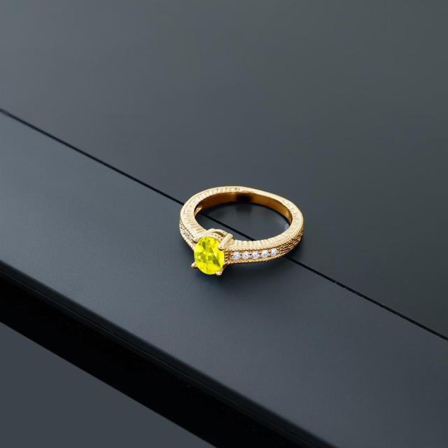 流行に 指輪 リング レディース 1カラット 天然石 ミスティックトパーズ イエロー 天然 トパーズ 無色透明 シルバー925 イエローゴールドコ 超歓迎 Olsonesq Com