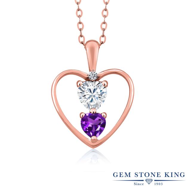 激安通販新作 Charles モアサナイト Brilliant Forever 0 76カラット レディース ネックレス シル ダイヤモンド アメジスト 天然 ペンダント Colvard ネックレス Www Ustavnisud Me