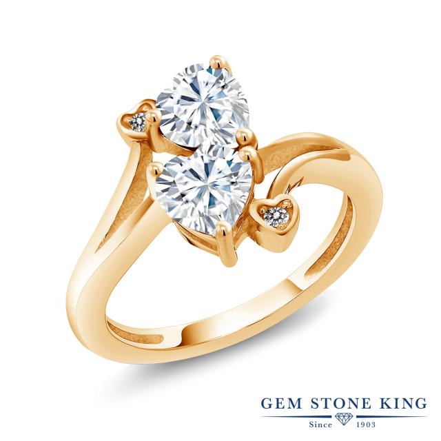 指輪 レディース リング モアサナイト イエローゴールド 値引き ブランド かわいい 加工 ハート