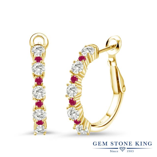 安いそれに目立つ ピアス レディース レディース 3 64カラット Pay Forever Classic モアサナイト モアサナイト Charles Colvard 天然 ルビー シルバー925 イエローゴールドコーティン テライマチ Cb Mapperthon Hk