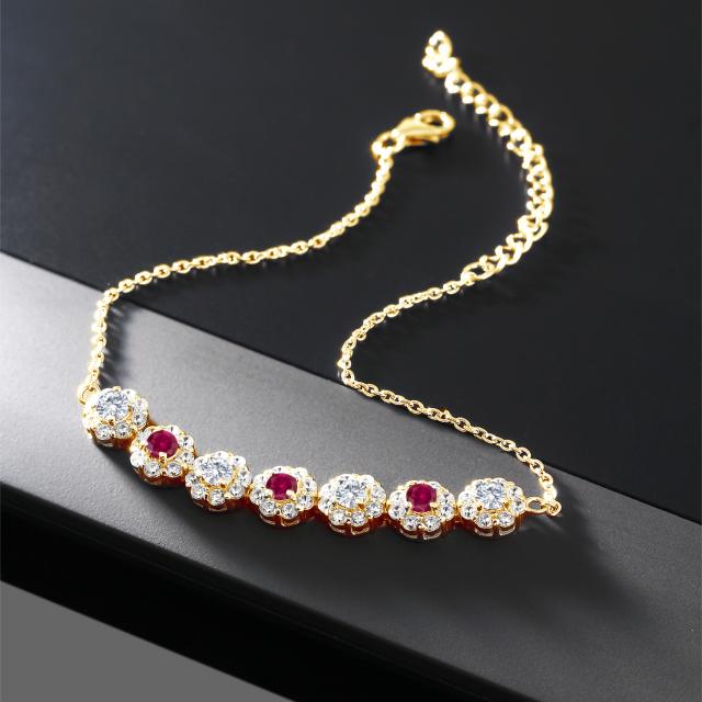 超歓迎好評 ブレスレット 合成ルビー シルバー925 イエローゴールドコーの通販はau PAY マーケット - Gem Stone King ジュエリー専門店|商品ロ レディース 2.23カラット Forever Classic モアサナイト Charles & Colvard 新品安い