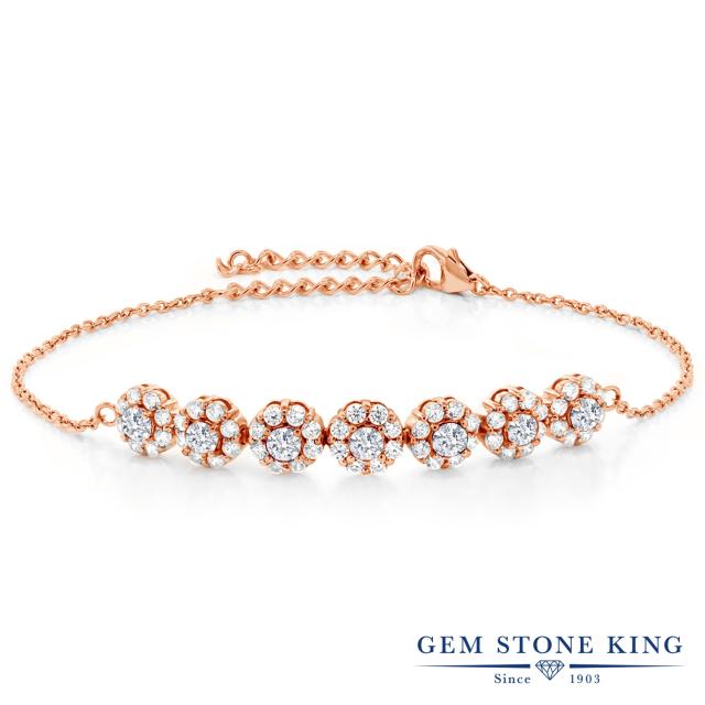 ブレスレット レディース 1 19カラット スワロフスキージルコニア 無色透明 シルバー925 ピンクゴールドコーティング フラワー 花 Cz の通販はau Pay マーケット Gem Stone King ジュエリー専門店 商品ロットナンバー