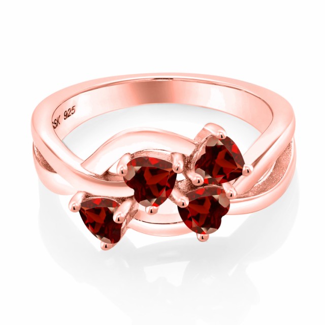 低価限定SALE 指輪 小粒 カレッジリング の通販はau PAY マーケット - Gem Stone King ジュエリー専門 リング レディース 1.32カラット 天然 ガーネット シルバー925 ピンクゴールドコーティング ハート 編み込み 国産新品