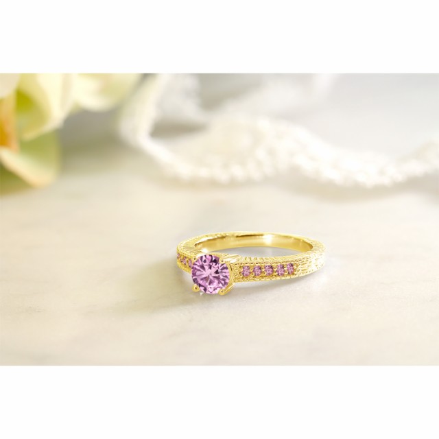 低価豊富な 指輪 イエローゴールドコーティングの通販はau PAY マーケット - Gem Stone King ジュエリー専 リング レディース 1.15カラット 合成ピンクサファイア ピンクラボグロウンダイヤモンド シルバー925 安いHOT