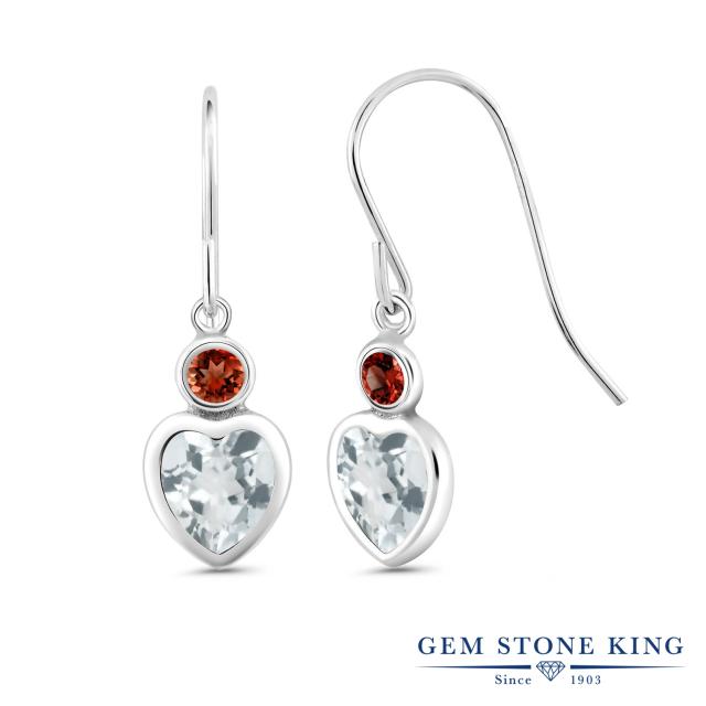 絶対一番安い 天然 アクアマリン ピアス レディース 天然石 3月 誕生石 ベゼル ハート かわいい ぶら下がり フレンチワイヤー ブランド 人気満点