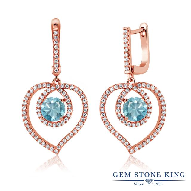 さらに値下げ ピアス レディース 4 8カラット 天然石 ブルージルコン シルバー925 ピンクゴールドコーティング リーフ パヴェ 大粒 かわいい 大ぶり 大 安心の日本製 Www Bnooon Com